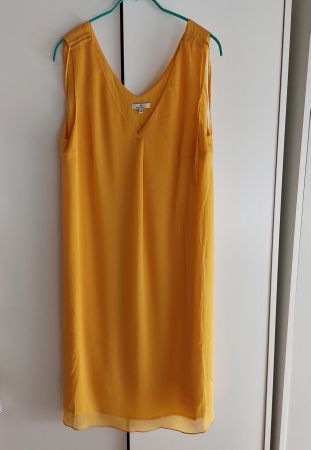 Tom Tailor Kleid Gr.38, neu, Chiffon, gelb, Knielänge