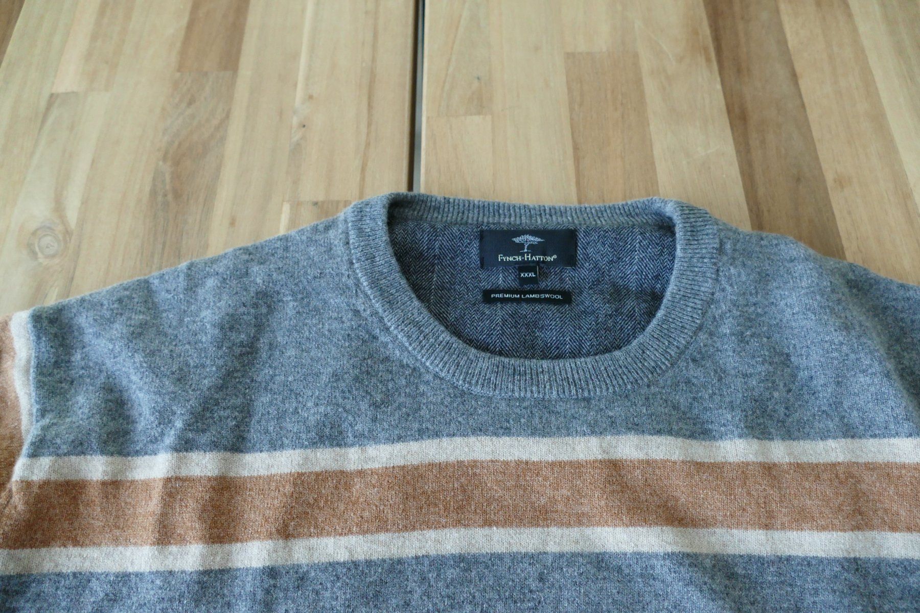 Maglioni & Felpe: Fynch Hatton Pullover, Top Zustand, 3XL, grau gestreift – Usato da Mumpf venduto da SeriousAG 1