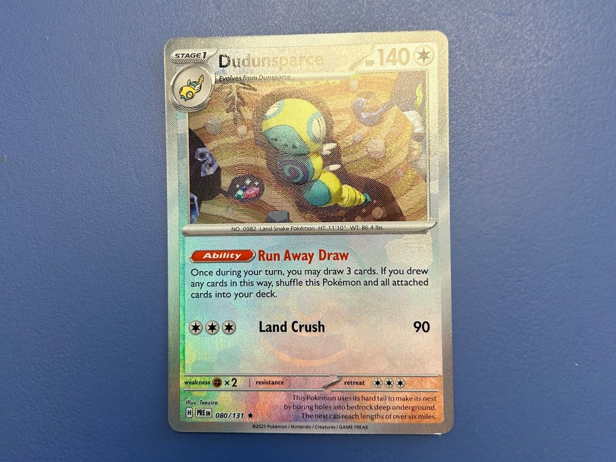 Pokémon Sammelbilder & Trading cards: Pokémon Dudunsparce [Masterball] 080/131 Prismatic Evolution – Gebraucht aus Schlieren von happymerchant64
