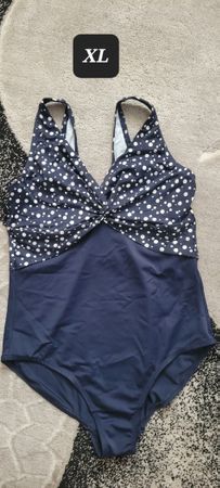 Maillot de bain Dorina femme bleu pois blanc taille XL