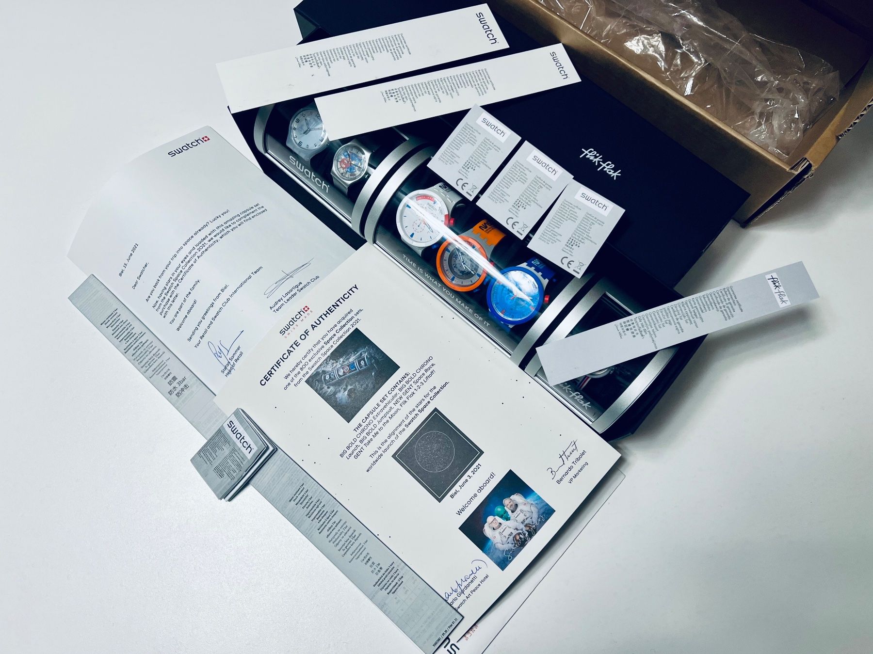 Swatch Uhren: SWATCH SPACE COLLECTION 2021 EXCLUSIVE SET, NASA, LTD. x/800 – Neu und originalverpackt aus Le Mont-sur-Lausanne von LycaGallery 7