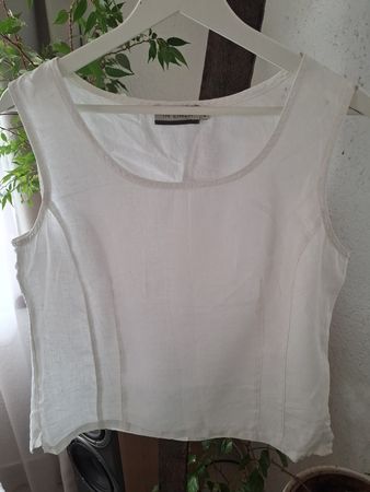 Leinentop weiss, Gr. 38