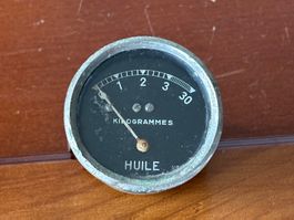 Oldtimer Armatureninstrument HUILE Kilogrammes Öldruck Uhr