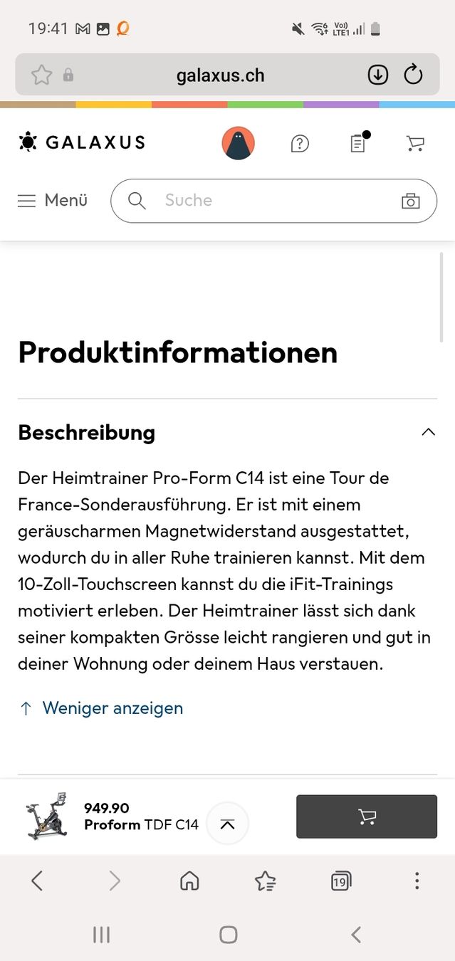 Hometrainer: Heimtrainer Pro-Form C14 – Nuovo (secondo la descrizione) da Hellikon venduto da honeybee16 7