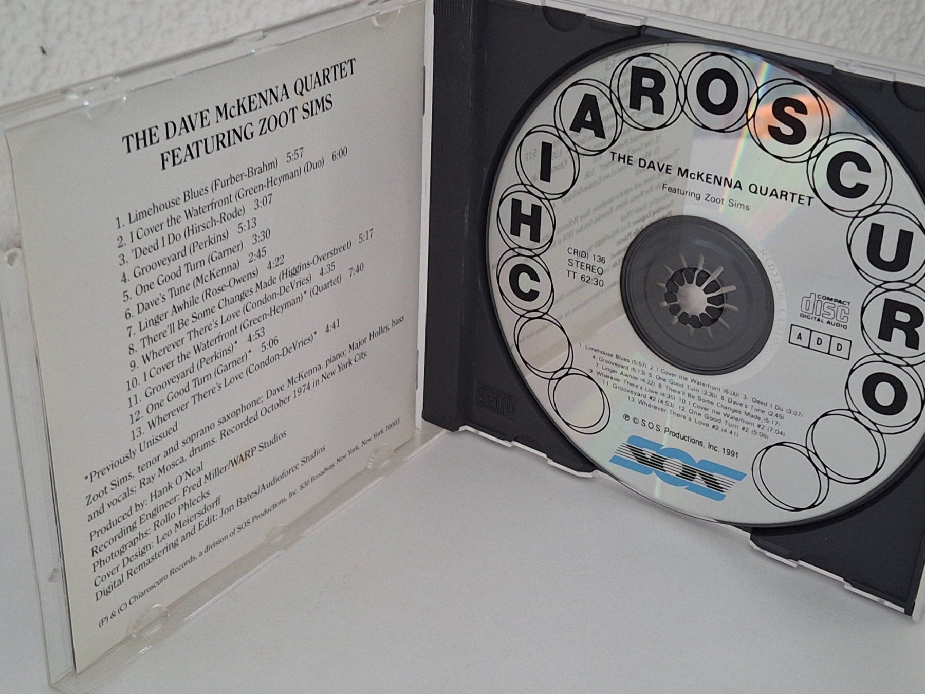 CD: CD Dave McKenna Quartet - Featuring Zoot Sims  Jazz – Usato da Aarberg venduto da Jackup1 2