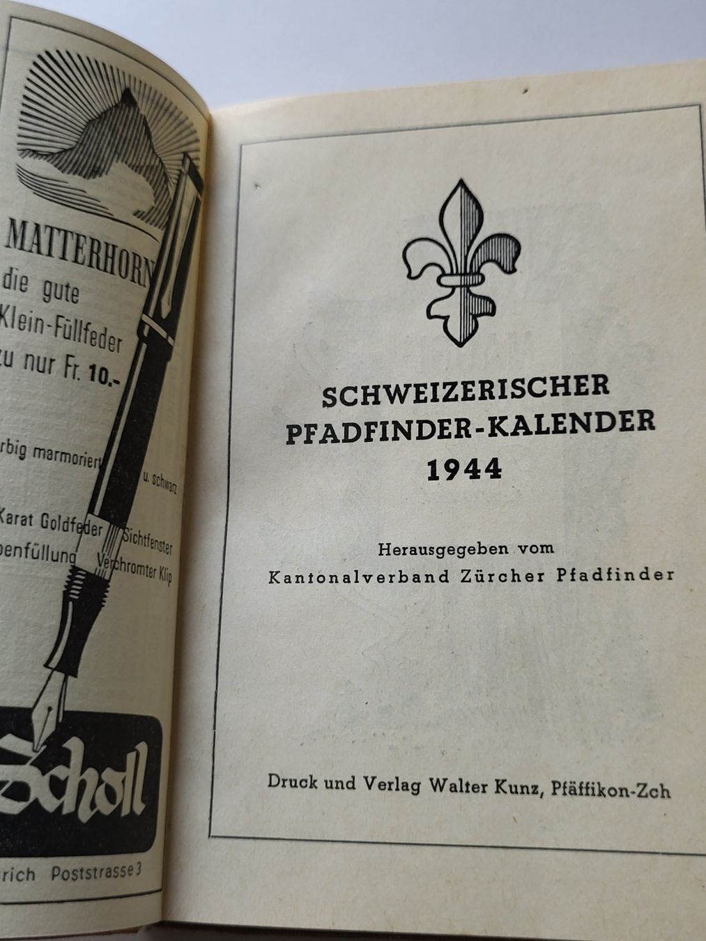 Libri: Pfadi: Schweizerischer Pfadfinder-Kalender 1944 – Usato da Münchenbuchsee venduto da Elykinley 2
