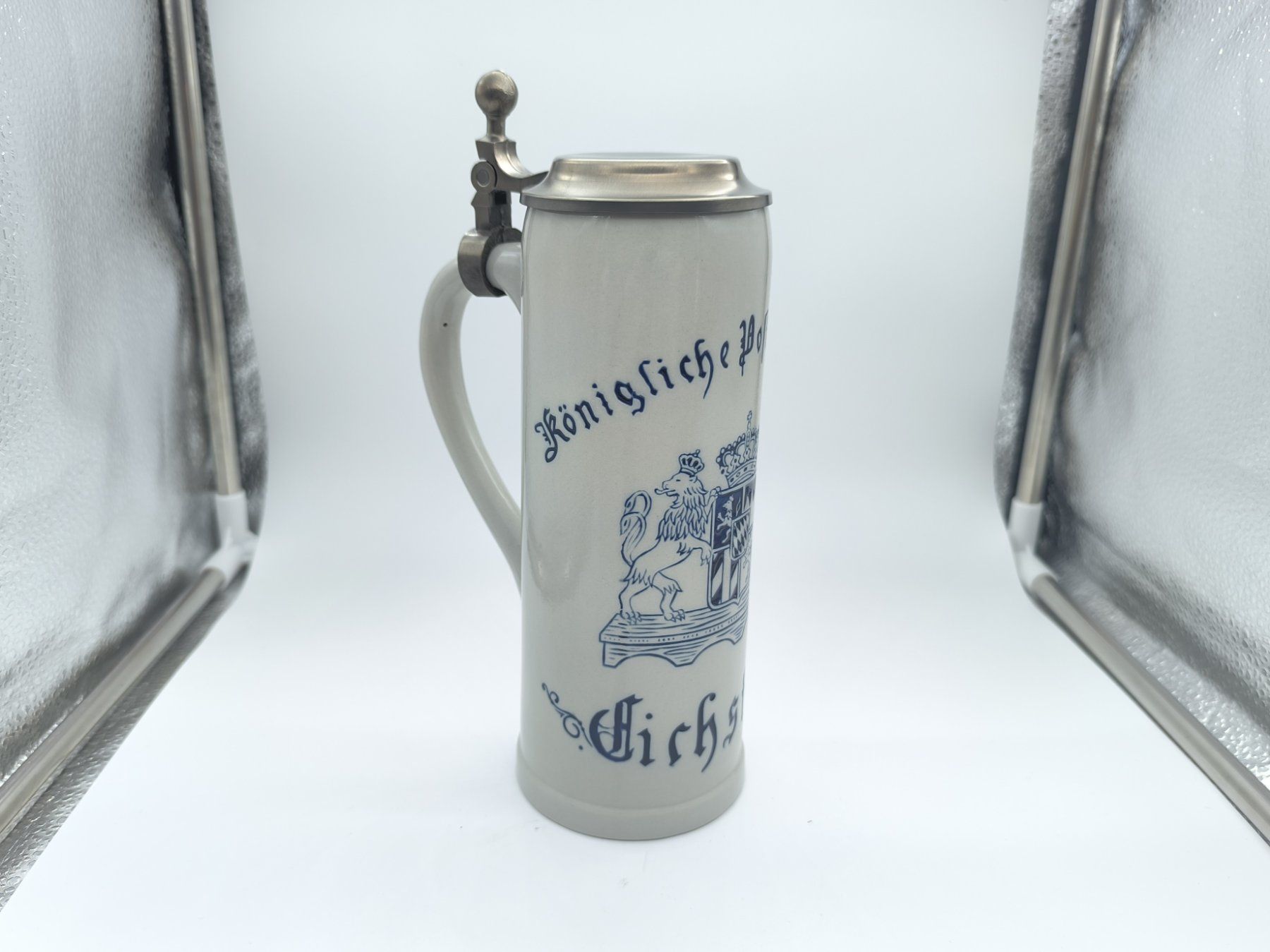 Bicchieri: Bierkrug Zinndeckel Königl. Post Eichstädt Bayern – Usato da Rüti ZH venduto da Restwert_Rueti_ZH