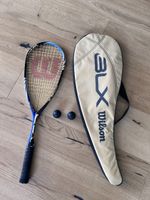 Squashschläger Wilson BLX One.45 mit Hülle und 2 Bällen