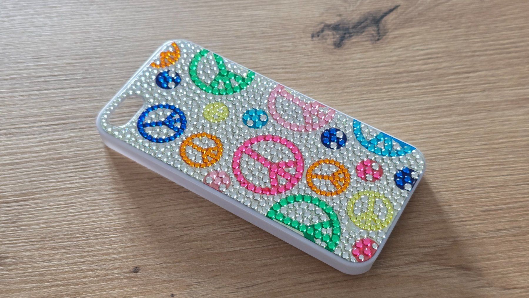 Cover & Protezioni schermo: Glitzer Case - iPhone 5 / 5s / SE - Peace – Nuovo (secondo la descrizione) da Thalwil venduto da VitaMini