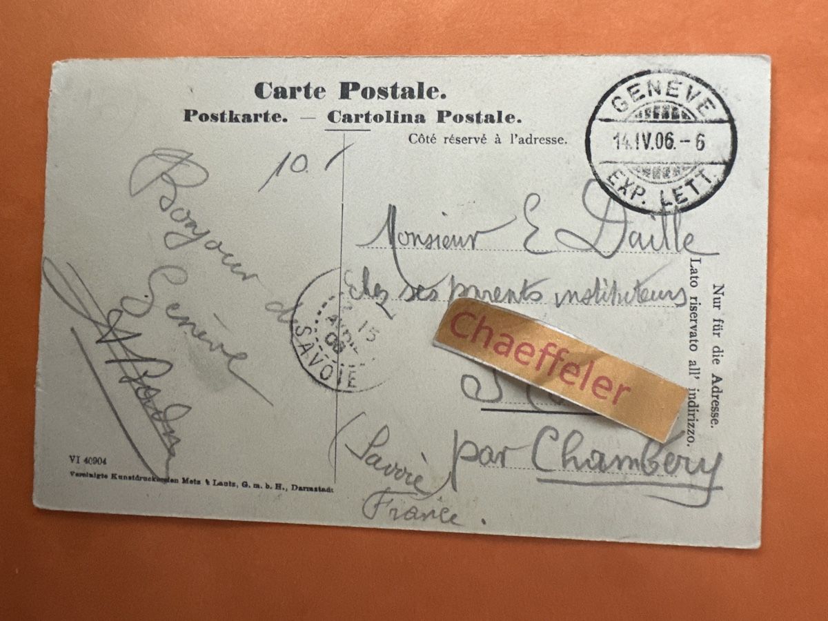 Ansichtskarten: 1906  Genève, Le Kursaal – Gebraucht aus Zürich von Chaeffeler 1