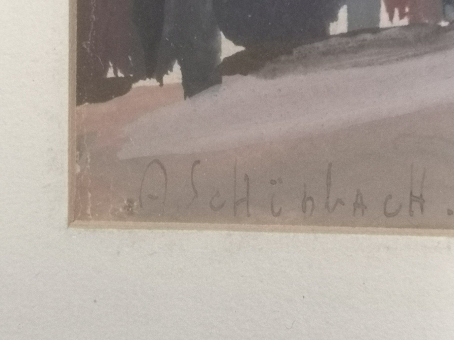 Dipinti: GOUACHE SIGNÉE SCHONBACH – Usato da Genève venduto da Qanil77 3