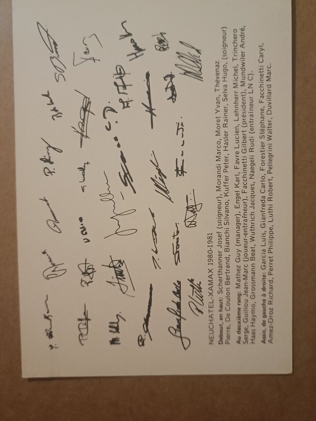 Autographes: FC Neuchatel Xamax - Saison 1980-81 – D'occasion à Menziken par Artographs 1