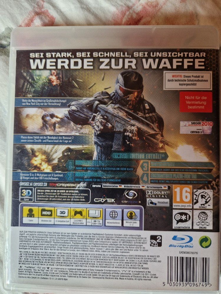 Giochi: PS3: Crysis 2 FSK 18 – Usato da Brittnau venduto da Zibu 1