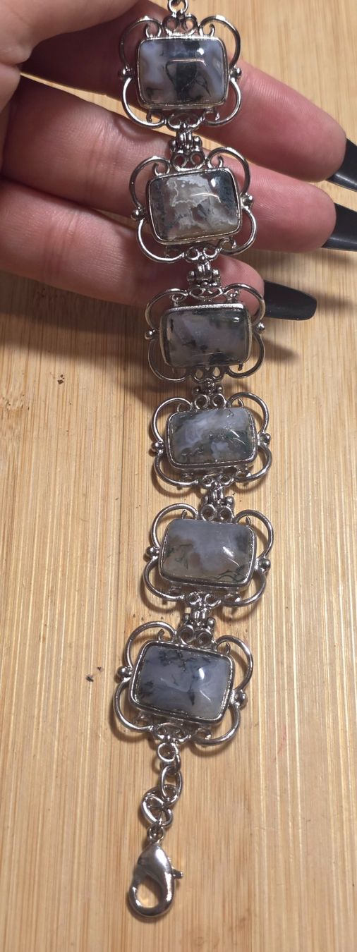 Minerali & Pietre curative: Moosachat Edelstahl Armband A – Nuovo e nell'imballaggio originale da Matzingen venduto da Shay_Crystalz 2