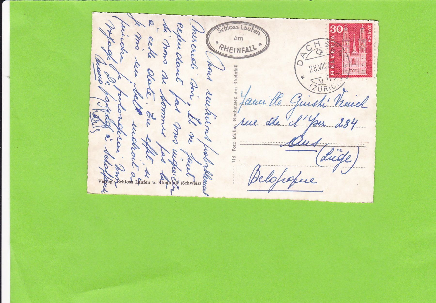 Cartoline postali: Rheinfall – Usato da St. Peterzell venduto da neckertal 1