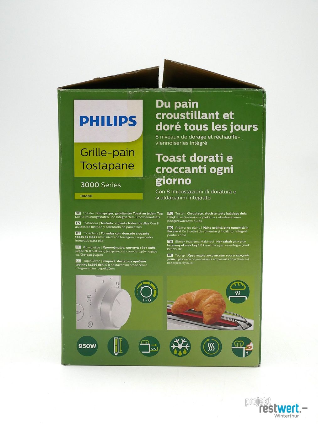 Philips Elettrodomestici da cucina: PHILIPS Daily Collection Toaster, HD2590/00 – Nuovo (secondo la descrizione) da Winterthur venduto da Restwert_Winterthur 8
