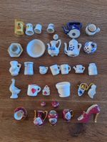 Miniatur Porzellan Sammlung / Setzkasten, gebraucht
