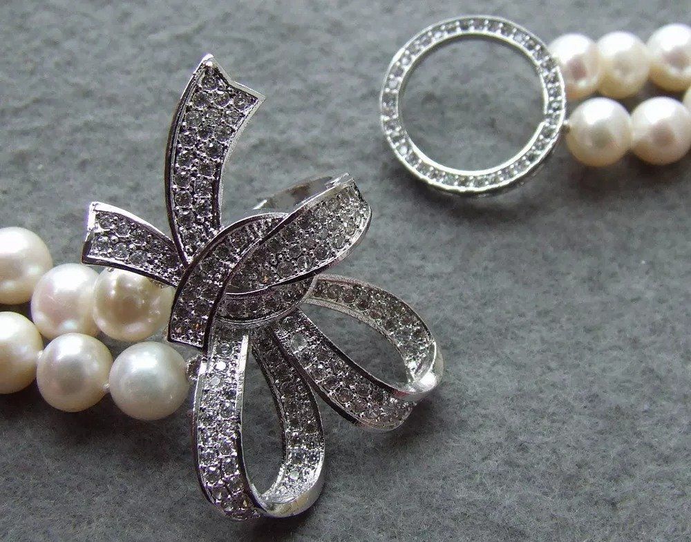 Catenine: Knot Lua Weiss Perlen Kette Echt Collier Perle Halskette – Nuovo (secondo la descrizione) da Prilly venduto da ilyria73 2
