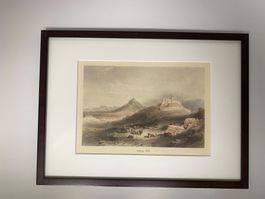 Athen von 1850 Stahlgravur? verglast 465