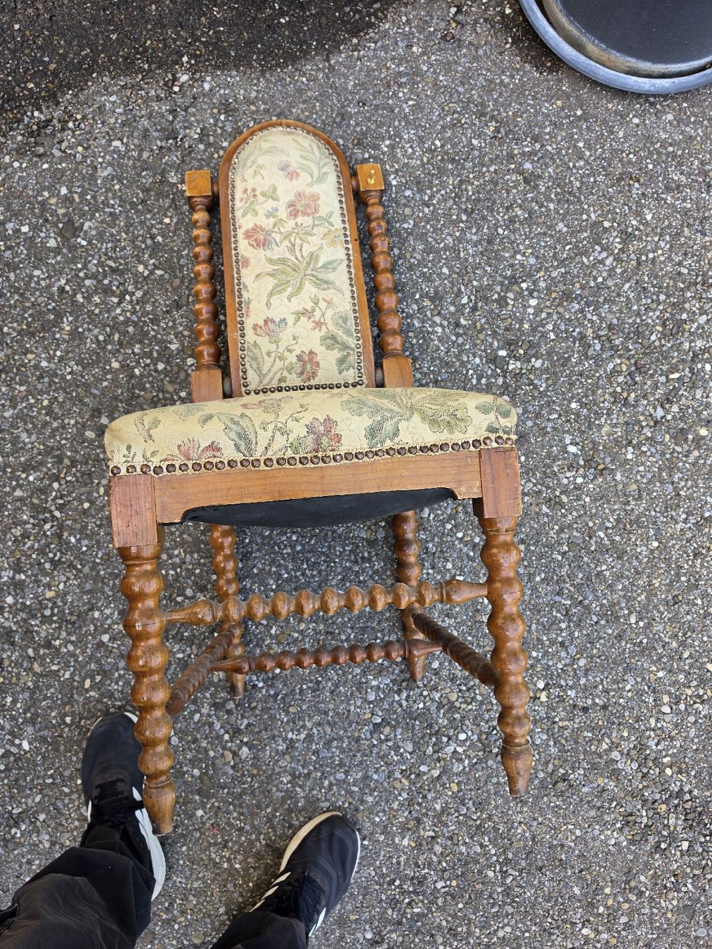 Stühle: Antiker Stuhl mit Blumemuster - Vintage Hingucker! – Gebraucht aus Mettlen von elios0888 7