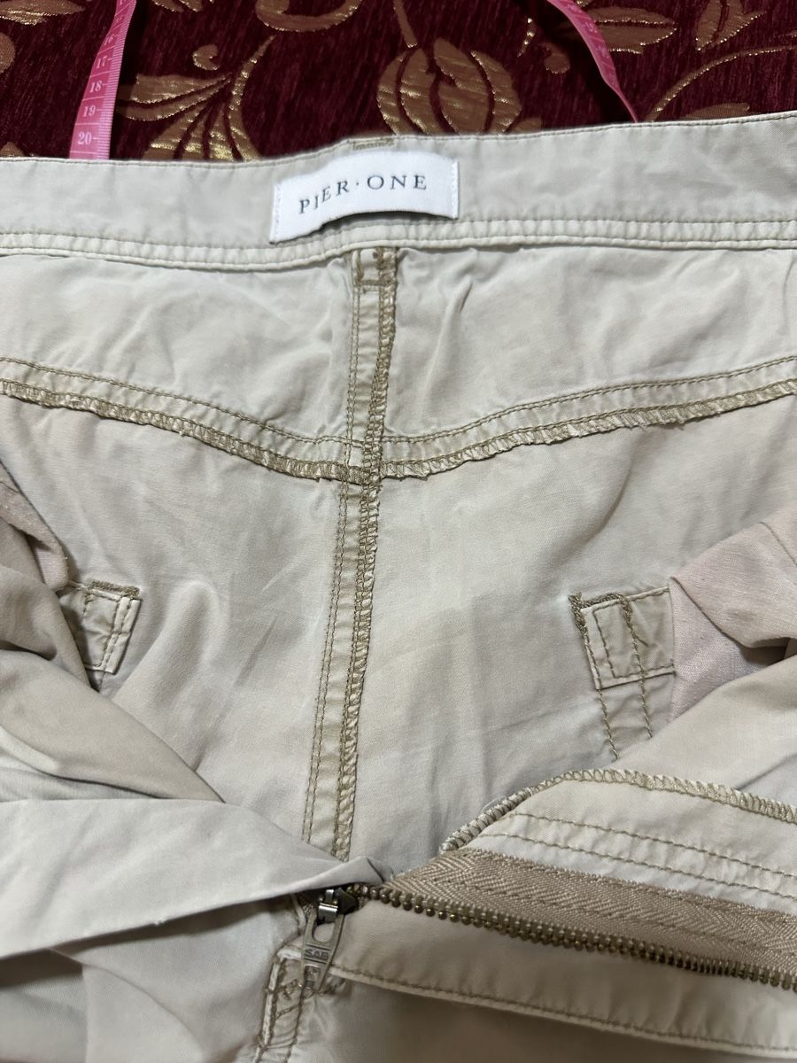 Pantaloni: Pierre One Sommerhose Baumwolle, beige Gr 34 – Usato da Zürich venduto da Herbion1 2
