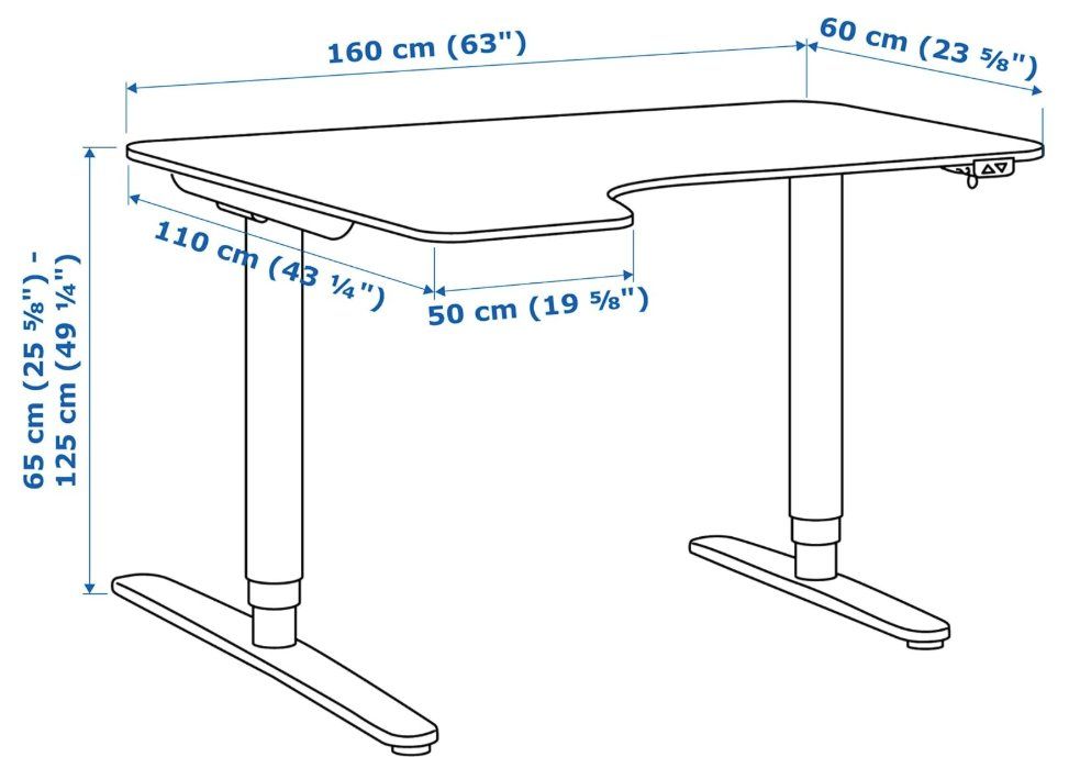 Ikea Schreibtische: Bureau Ikea BEKANT - angle gauche - 160X80 - NEUF – Neu (gemäss Beschreibung) aus Genève von del_yfp7 4