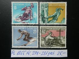 FL 1955 Nr. 278-281 gestempelt
