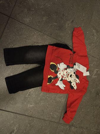 Disney Set Minnie Mouse Pullover Hose Grösse 68 neu