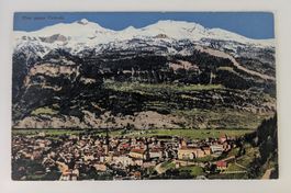 Originale alte Ansichtskarte: Chur gegen Calanda, Top !