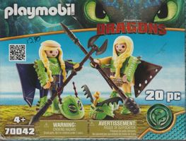 PLAYMOBIL DRAGONS 70042 TESTABRUTA & TESTADITUFO CON TUTA