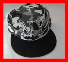 Basecap NY Schwarz Weis Camouflage New York Armee Militär