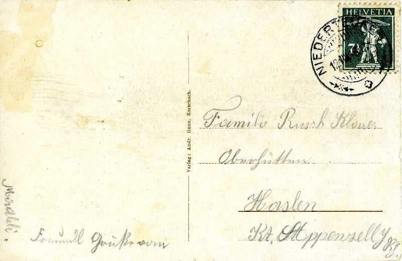 Cartoline postali: St. Gallen - Freudenberg + 1918 – Usato da Emmenbrücke venduto da teestube 1