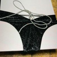 Intimissimi Chic tanga velluto con Lurex - decorato strisce-