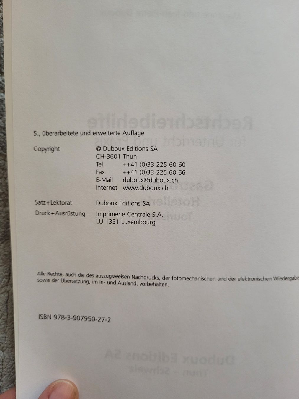 Libri: Duboux Rechtschreibehilfe – Usato da St.Gallen venduto da Einstein87 2