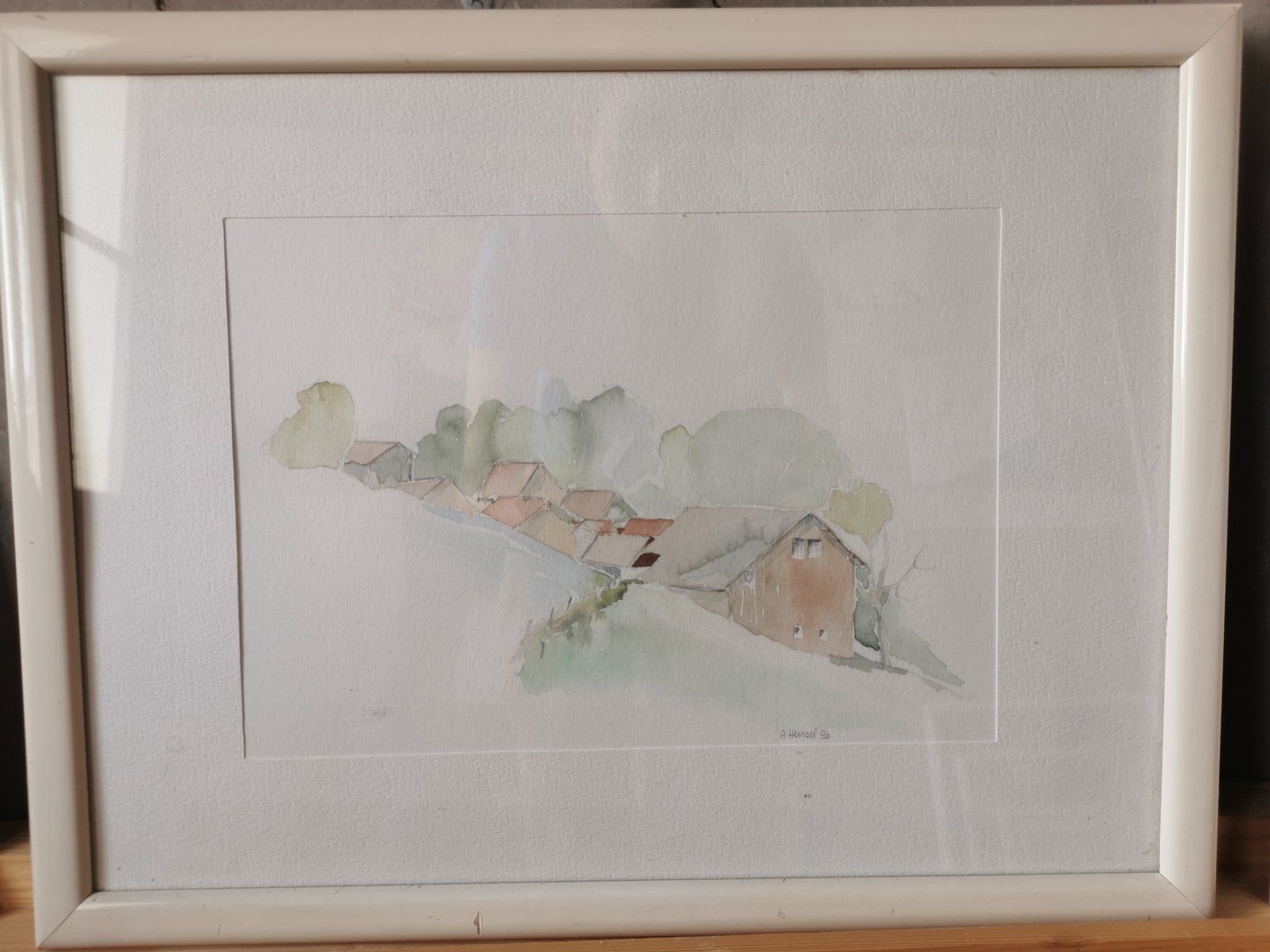 Dipinti: Aquarell Häuschen Original Malerei Bild – Usato da Berneck venduto da Hansi_Muenz