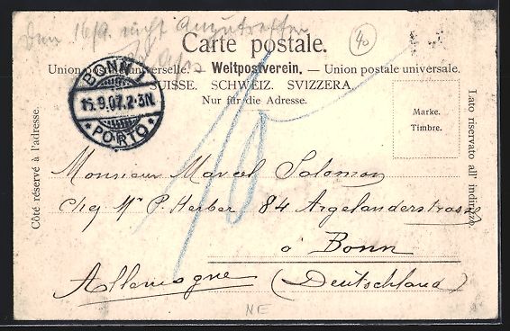 Cartoline postali: AK Les Brenets, Panorama mit Kirche – Usato da Berlin venduto da bartko-reher 1