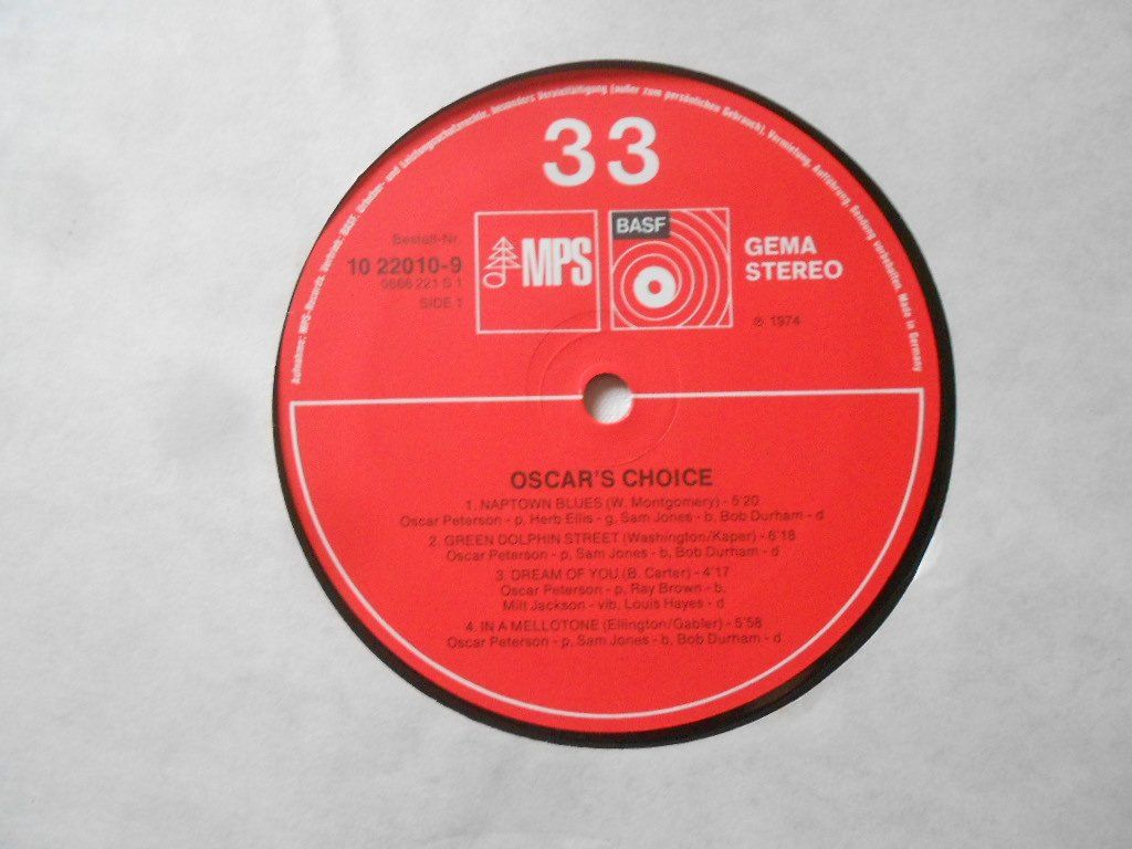 Dischi in vinile: OSCAR PRTERSON  -  OSCAR'S CHOICE – Usato da Bex venduto da Giorgiob 3