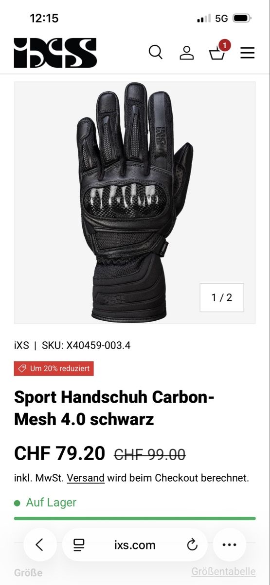 IXS Guanti & manicotti: Gants moto IXS 2XL  – Usato da Echandens venduto da la_pieuvre 2