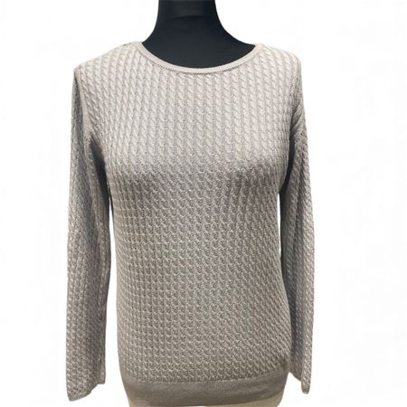 🩶 Strickpullover, hellgrau, Grösse 38