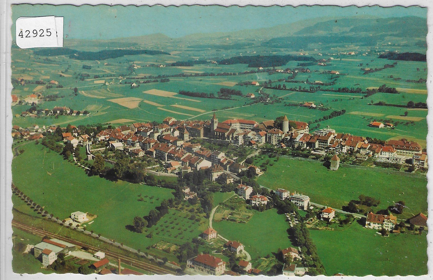 Ansichtskarten: Flugaufnahme Romont vue aerienne – Gebraucht aus Ettingen von Kartenplanet