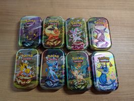 Pokémon Prismatic Evolutions Mini Tins Set (8/8) - EMPTY