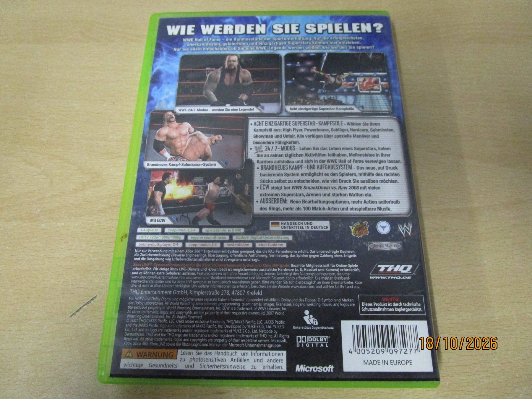Microsoft Giochi: WWE Smackdown vs RAW 2008 Xbox 360 Xbox360 – Usato da Goldau venduto da agestuffer 1