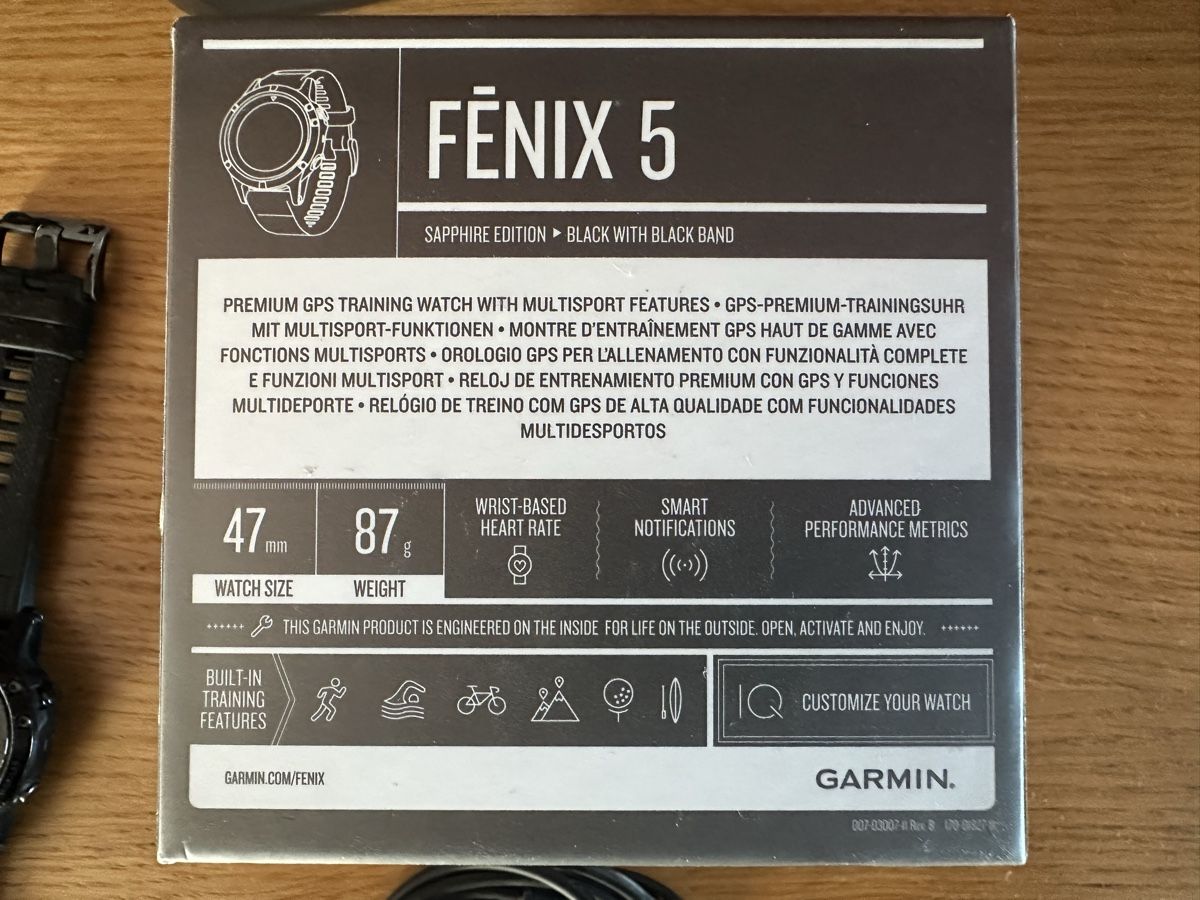 Garmin Smartwatch: Garmin Fenix 5 Sapphire Edition – Usato da Meggen venduto da Aur_r5rp 1