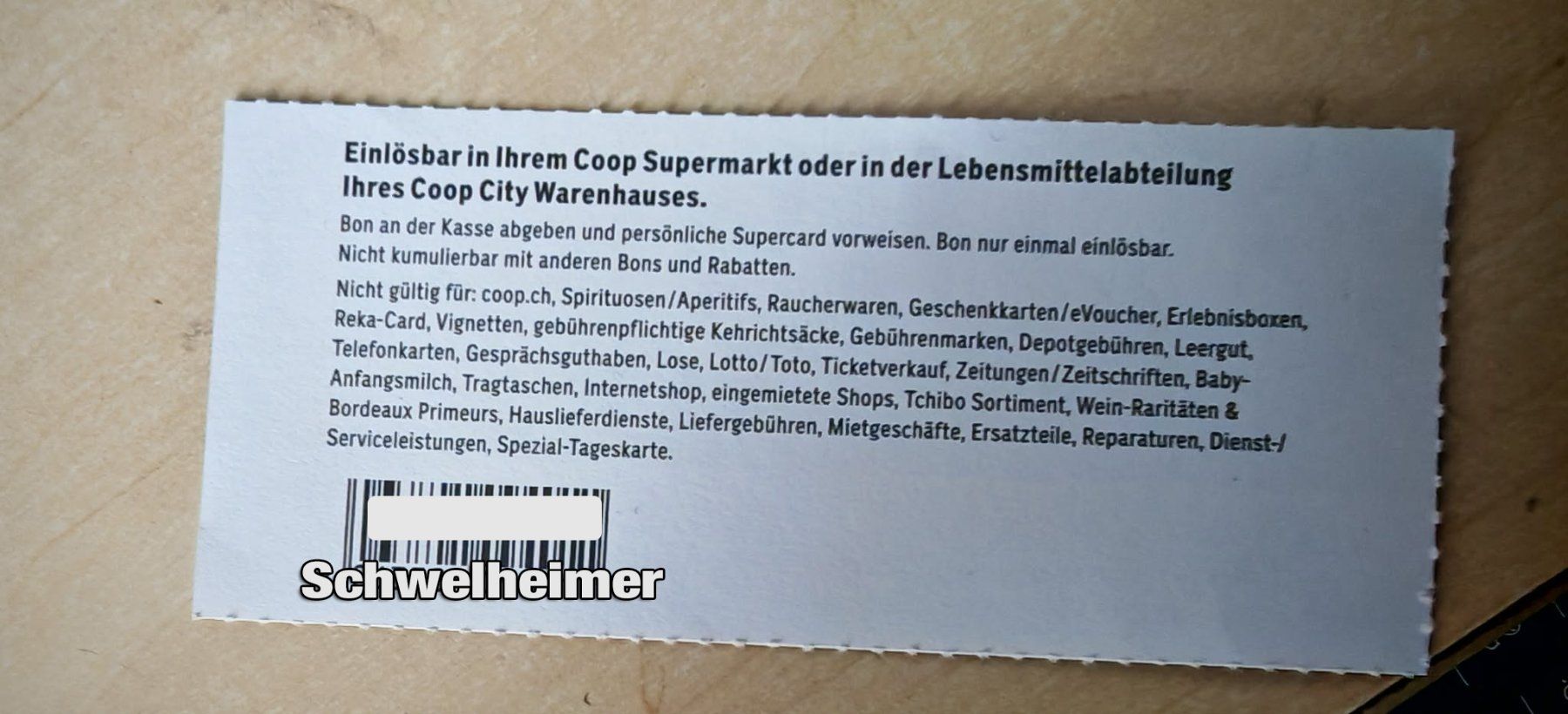 Coop Sammelmarken & -punkte: + 1000 Superpunkte Bon auf den Einkauf / NEUER Code bis 2027 – Neu und originalverpackt aus Allschwil von Schwelheimer 1