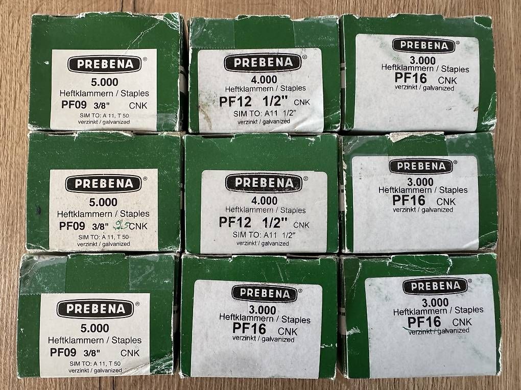 Alle Werkzeuge: Prebena 9x agrafes / Heftklammern neuf – Neu und originalverpackt aus Ste Croix von Barjot