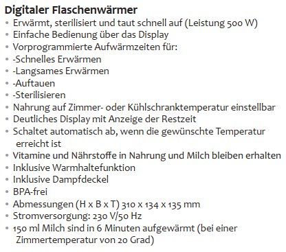 Pasti del neonato: Flaschenwärmer Alecto BW-700 – Usato da Langnau im Emmental venduto da markus76 4