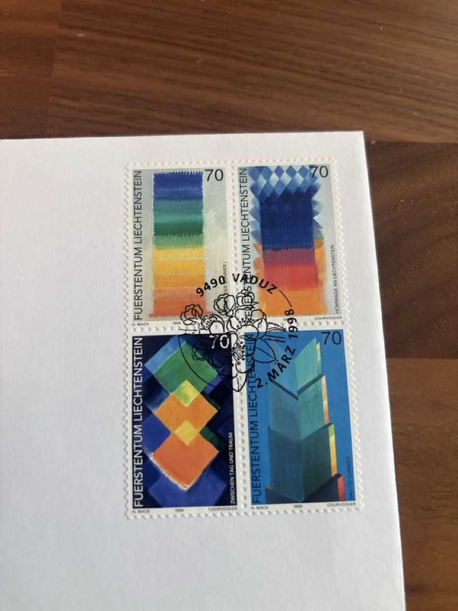 Tutti i francobolli:  Raumzeichen FDC Vaduz 2.3.1998 Liechtenstein  – Nuovo e nell'imballaggio originale da Zürich venduto da engebrunau 1