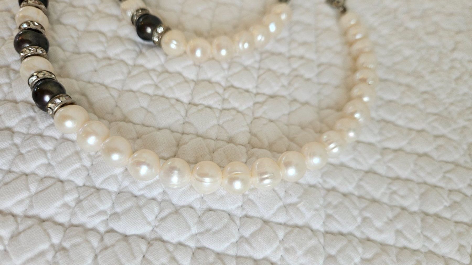 Altri gioielli: Süsswasser Perlenkette & Armband mit Strass Perlenset – Usato da Gossau ZH venduto da fashiontwo 5