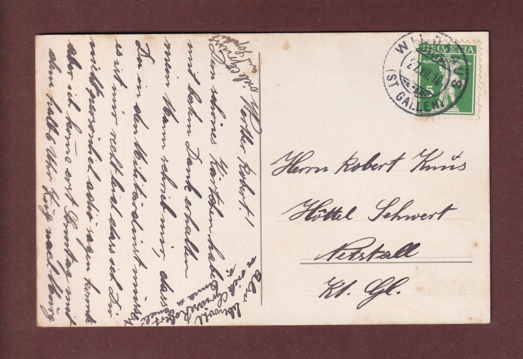 Ansichtskarten: CHURFIRSTEN - 1916 – Gebraucht aus Pully von nicecards-shop 1