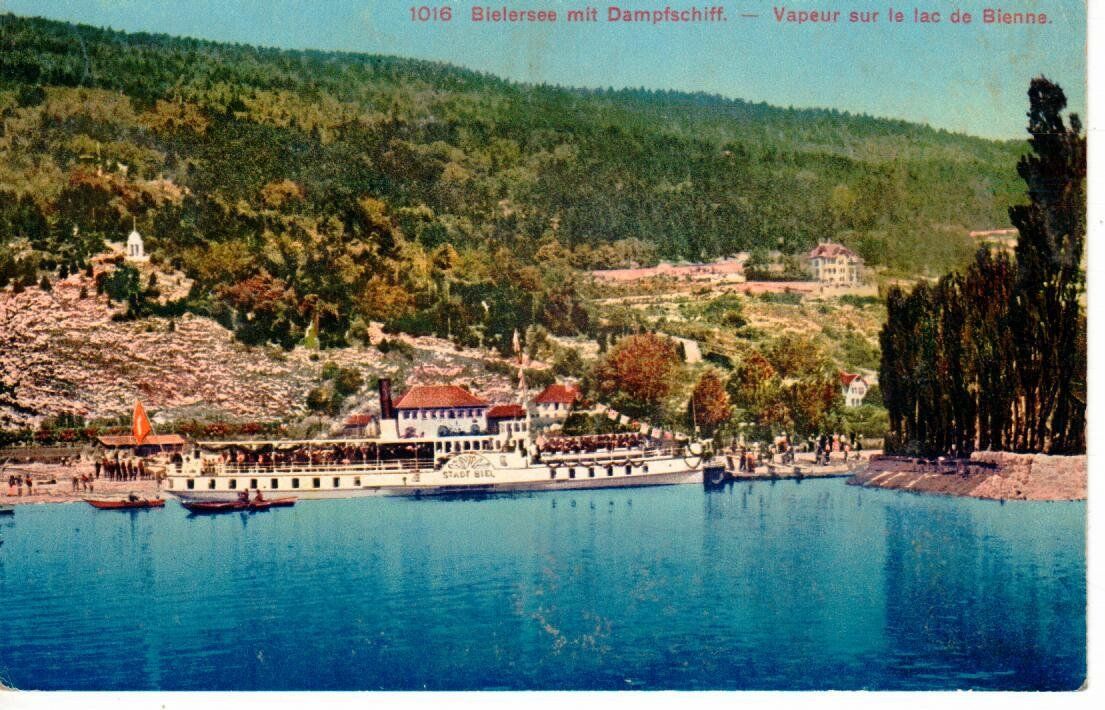 Cartes postales: Bielersee mit Dampfschiff 1917 – D'occasion à Wolhusen par Curver9